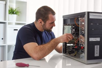 IT Technician Performing Install